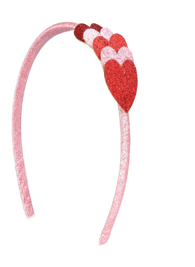 Needzo Sparkly Valentine's Headband, 2026 Vday Party Hair Accessory, One Size (Pink Hearts, One Size) - Image 1